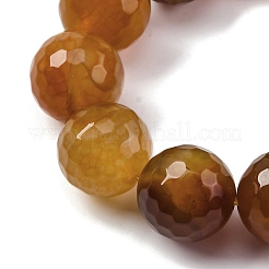 Нити бусин из натурального агата с прожилками дракона (окрашенные и нагретые)&nbsp;G-K390-A03-01