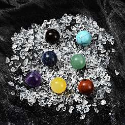 Лечебные круглые украшения из натуральных и синтетических драгоценных камней&nbsp;AJEW-FS0001-13B