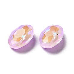 Стеклянные кабошоны со стразами в флуоресцентном стиле мокко&nbsp;X-GGLA-M005-01A-371MK