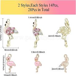 28шт 2 стильные подвески из сплава со стразами&nbsp;FIND-CA0006-42