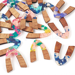 16 шт. подвески из 8-х цветов из смолы и ореха&nbsp;FIND-TA0006-36B