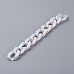 Акриловые цепочки ручной работы из искусственного жемчуга&nbsp;AJEW-JB00520