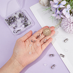 40 шт. фурнитура для сережек-клипс из нержавеющей стали 304&nbsp;STAS-SP0001-23P