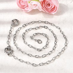 Ожерелья-цепочки из нержавеющей стали 201 толщиной 4 мм с текстурированной поверхностью&nbsp;NJEW-K302-10P