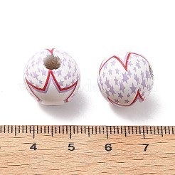 Тематика дня независимости деревянные европейские бусины&nbsp;WOOD-I014-01F