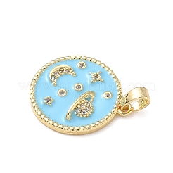 Латунные микро проложить кубического циркония подвески&nbsp;KK-P334-24G-01