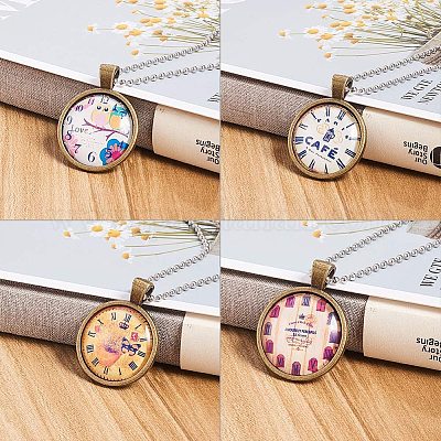 Печатные стеклянные кабошоны&nbsp;GGLA-PH0005-25mm-003-1