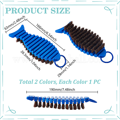 2шт щетина 2 цветов с силиконовой щеточкой&nbsp;AJEW-GA0008-93-1