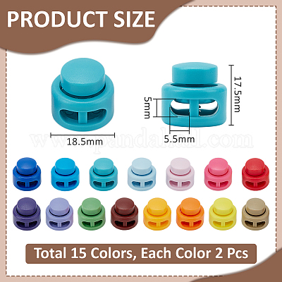 30 шт. 15-х цветные пластиковые шнуровые замки&nbsp;FIND-WR0012-47-1