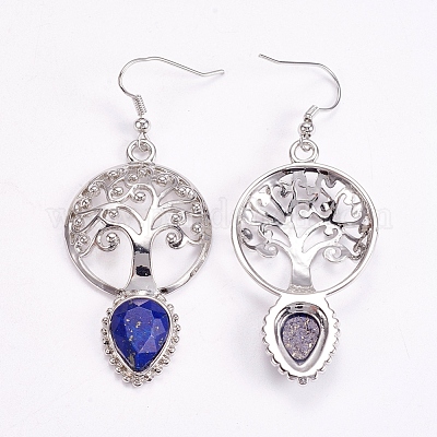 Латунь болтающийся серьги&nbsp;EJEW-G240-B04-1