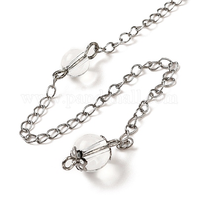 Натуральный аметистовый маятник с большой подвеской G-H285-02P-03-1