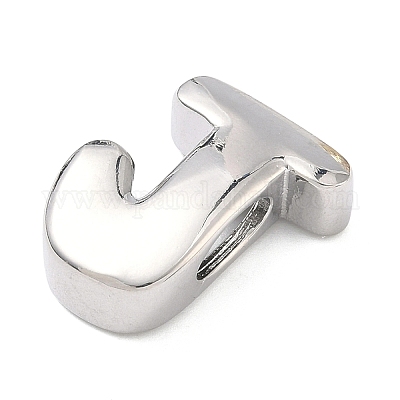 Латунные бусины с инициалами&nbsp;KK-B167-27P-01J-1