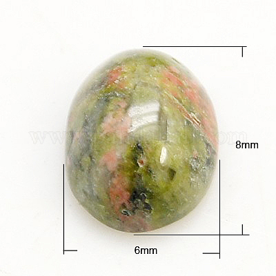 Cmешанные кабошон драгоценных камней X-G-H1596-8x6x3mm-M-1