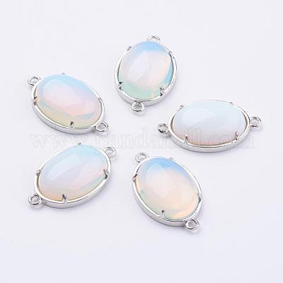 Соединители звеньев из натурального / синтетического камня из латуни&nbsp;G-E398-04A-1