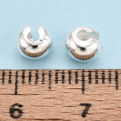 925 обжимные бусины из стерлингового серебра&nbsp;STER-T008-37S-01-1