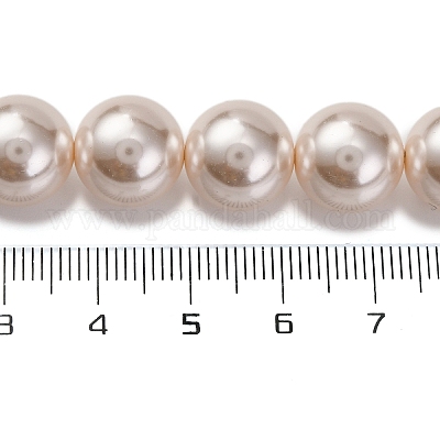 Выпечка окрашены перламутровый стекла жемчужные нити круглый шарик PEAR-H019-02E-02-1