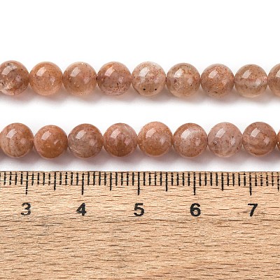 Нити бусин из натурального золота из солнечного камня G-A276-A03-6mm-01-1