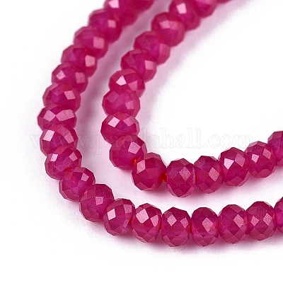 Нити бусин из красного корунда&nbsp;G-G106-A45-05-1