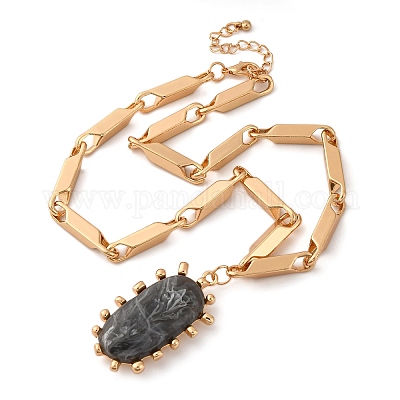 Ожерелья из железа и сплава для женщин&nbsp;LS-NJEW-U046-05G-1