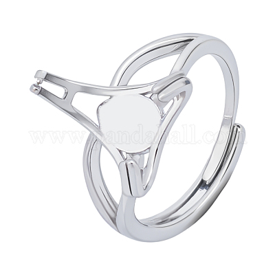 925 серебряная открытая манжета с родиевым покрытием&nbsp;STER-PH0001-35-1