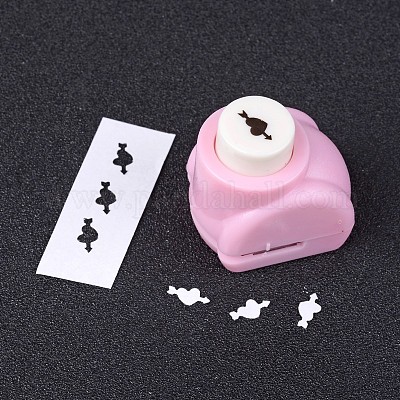 Случайные одноцветные или случайные смешанные цветные мини-наборы пластиковых бумажных перфораторов для скрапбукинга и бумажных поделок&nbsp;LS-AJEW-L051-14-1