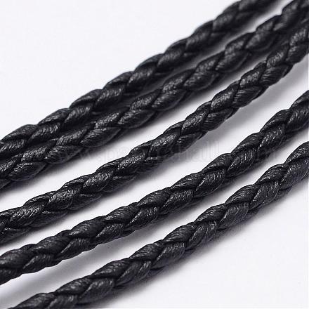 Плетеный пу кожзаменитель шнур LC-N009-01-3mm-1