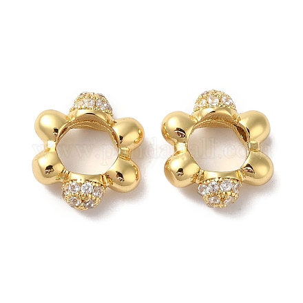 Подвески из латуни и прозрачного циркония с покрытием стойки KK-L216-061G-1