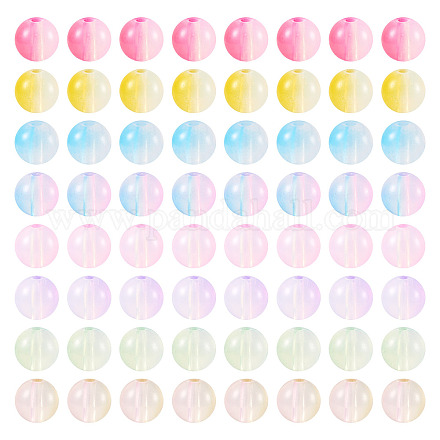 8 пакетик двухцветных прозрачных чешских стеклянных бусин GLAA-TA0002-48-1