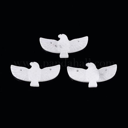 Подвески из натурального белого нефрита в форме орла G-P563-05E-1