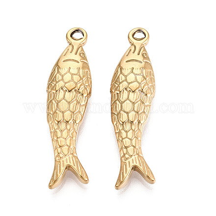 Подвески в виде рыбок из нержавеющей стали 304 STAS-T069-14G-1