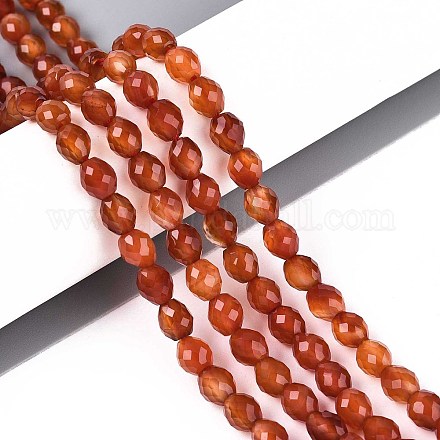 Природного сердолика нитей бисера&nbsp;G-T142-84-1