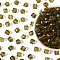 300Pcs Two Tone Transparent Spray Painted Acrylic Beads, Polygon, Faceted, Yellow Green, 7.5x8x8mm, Hole: 1.8mm