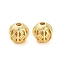 Brass Beads, Hollow Round with Rhombus, Golden, 10mm, Hole: 2.8mm