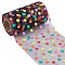 Polyester Muslin, Polka Dot, Black, 124~132mm, about 25.00 Yards(22.86m)/Roll
