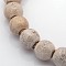 Handmade Fancy Antique Glazed Porcelain Ceramic Round Beads Strands, Bisque, 12~13mm, Hole: 2mm, about 30pcs/strand, 12~13 inch
