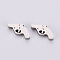 Non-Tarnish 304 Stainless Steel Beads, Laser Cut, Pistol, Stainless Steel Color, 10x14x3mm, Hole: 1.5mm