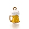 Alloy Charms, with Enamel, Golden, Beer, 13.5x8.5x6.5mm, Hole: 1.4mm