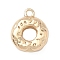 Brass Charms, Golden, Donut, 11.5x10x3.5mm, Hole: 1.4mm