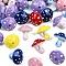 Opaque Acrylic Beads, Mushroom, Mixed Color, 22x22~23mm, Hole: 2.5mm