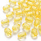 Transparent Acrylic Beads, Oval, Faceted, Gold, 14x10x10mm, Hole: 2mm, about 377pcs/500g