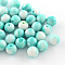 Opaque Acrylic Beads, Round, Dark Turquoise, 12mm, Hole: 2mm, about 520pcs/500g