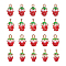 Alloy Enamel Charms, Strawberry, Golden, 12.5~13x7~8x6mm, Hole: 1.5mm, 50pcs/box