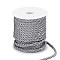 3-Ply Polyester Cord, with Spool, Twisted Rope, for DIY Cord Jewelry Findings, Dark Gray, 5mm, Spool: 82x83mm, about 18m/roll