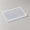 PP Plastic Bead Storage Containers, with Hinged Lid, Rectangle, Clear, 21.7x15.7x1.6cm, Inner Diameter: 21.5x15.2x1.1cm