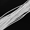 Round Elastic Cord, with Fibre Outside and Rubber Inside, for Bracelet String, DIY Face Cover Mouth Cover, White, 2.5mm, about 87.48 yards(80m)/bundle