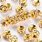 Brass Rhinestone Spacer Beads, Grade AAA, Straight Flange, Nickel Free, Golden Metal Color, Rondelle, Crystal, 5x2.5mm, Hole: 1mm