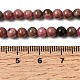 Природные родонит бисер нитей&nbsp;G-G717-4mm-8