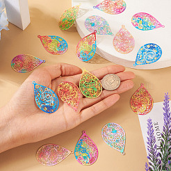 16 шт. большие филигранные подвески из нержавеющей стали 430&nbsp;STAS-TA0002-26