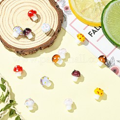 14шт 7 цвета бусины с эмалью лэмпворк ручной работы&nbsp;LAMP-CJ0002-87