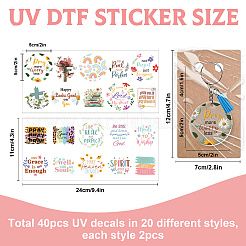 Цветочная тематика наборы для самостоятельного изготовления овальных акриловых брелоков&nbsp;DIY-GO0002-74